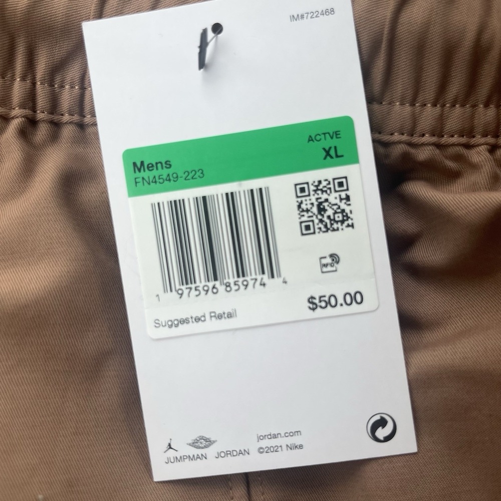 Jordan Essentials Woven Shorts ~ Archaeo Brown FN4549-223 Men's Sz XL NWT - Picture 7 of 8